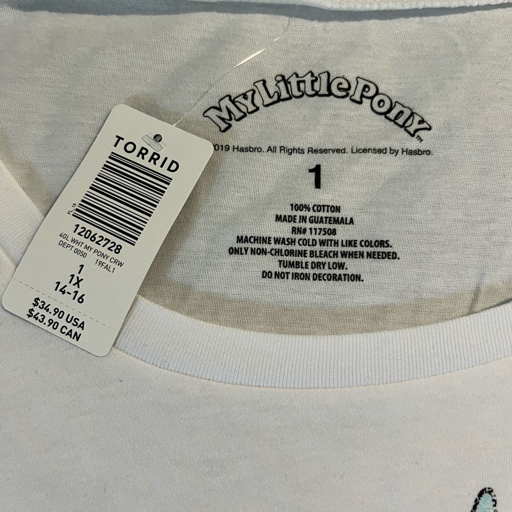 NWT Torrid My Little Pony tee - size 1 - Picture 3 of 3